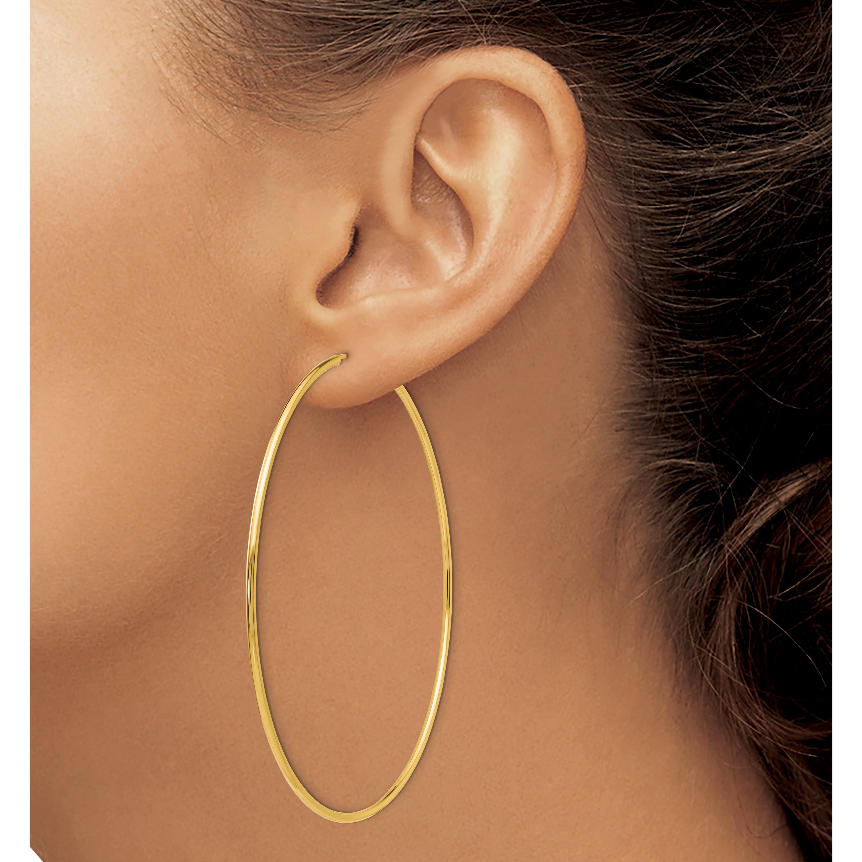 10k Endless Hoop Earrings