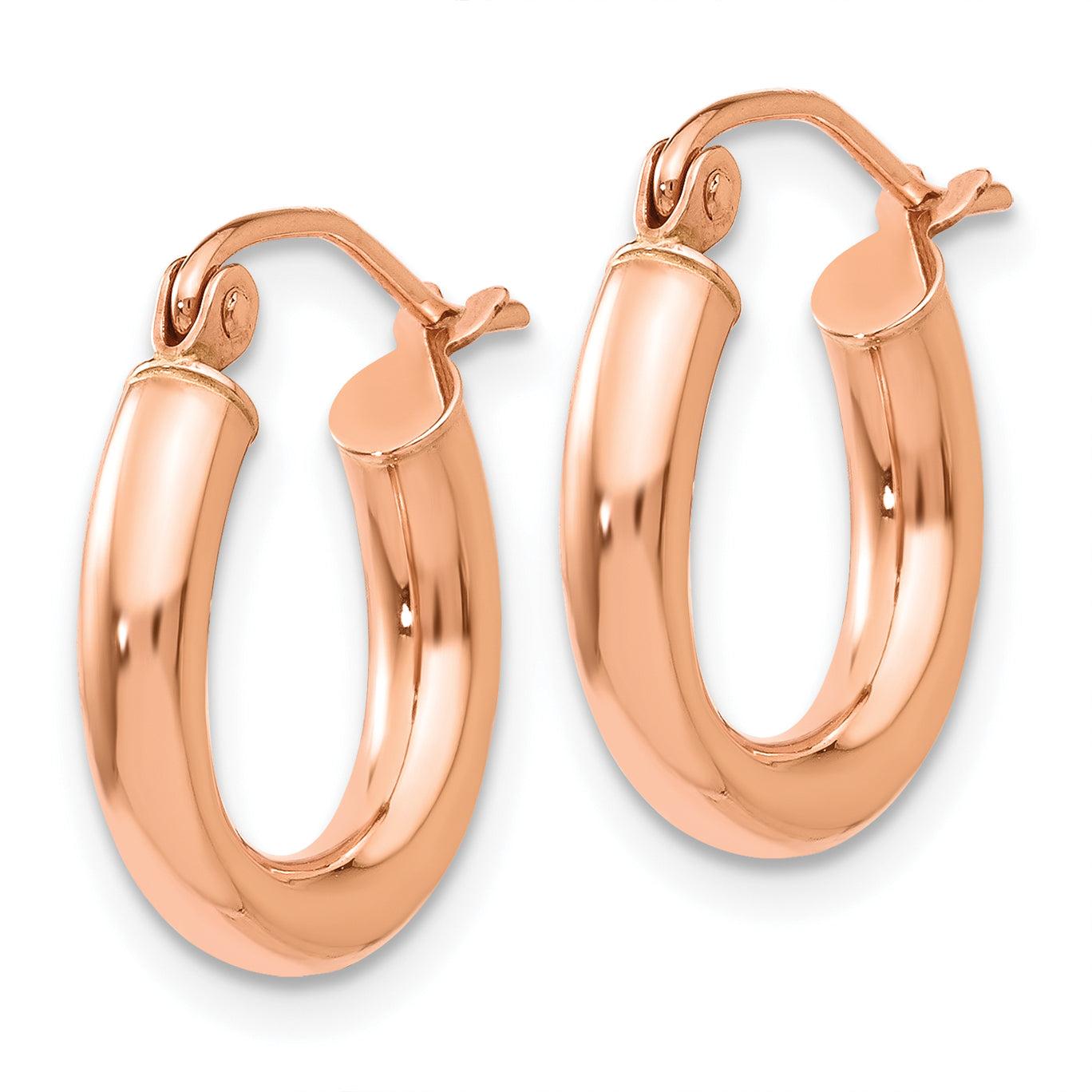 10k 2mm Polished Hoop Earrings