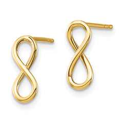 10k Polished Infinity Post Earrings