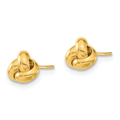 10k Gold Polished Love Knot Post Earrings