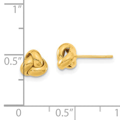 10k Gold Polished Love Knot Post Earrings