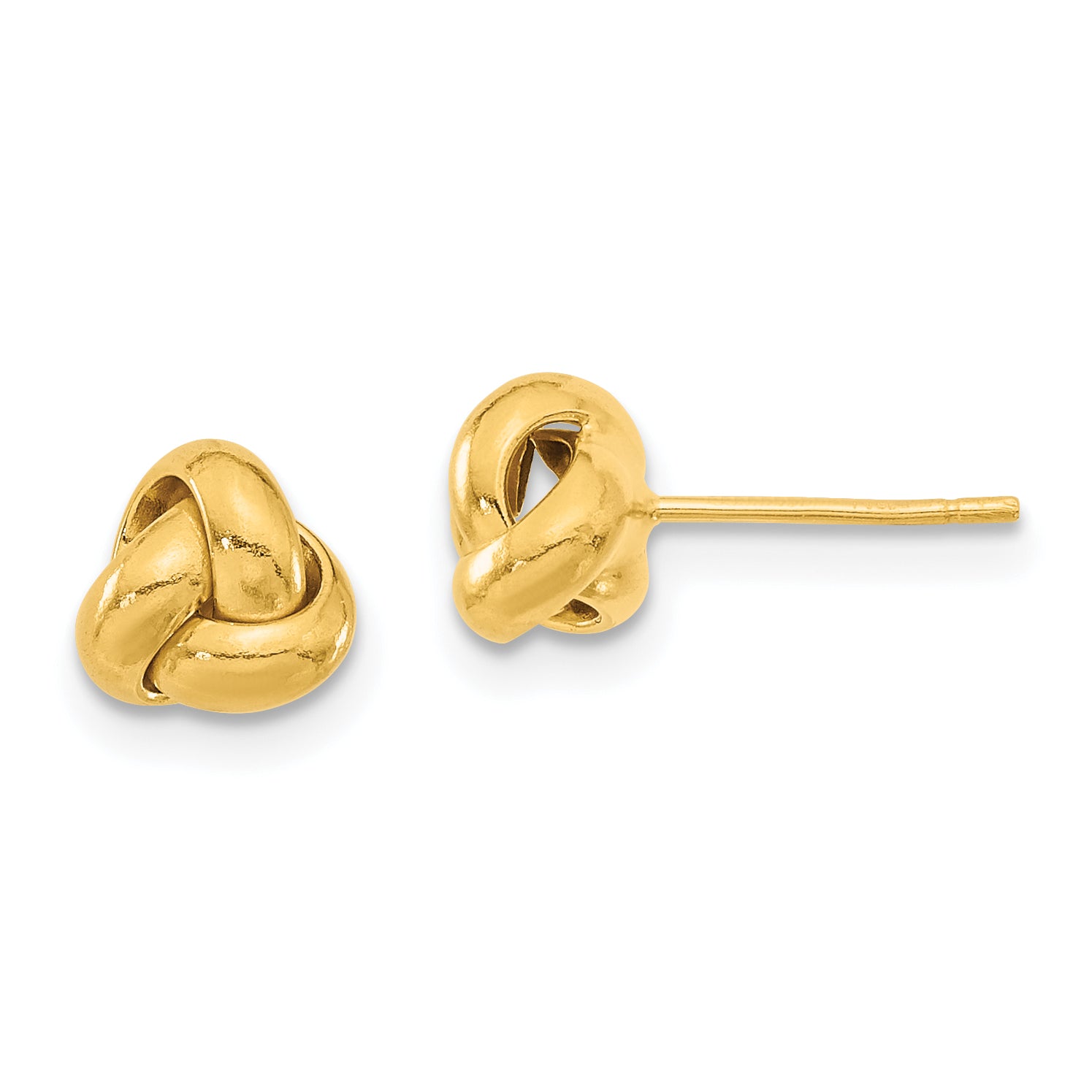 10k Gold Polished Love Knot Post Earrings