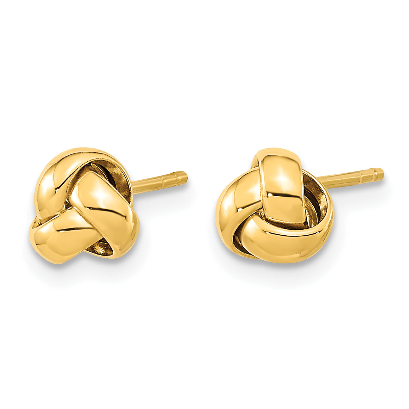 10k Gold Polished Love Knot Post Earrings