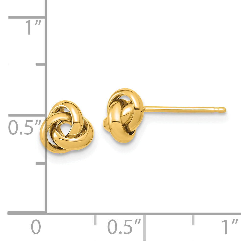 10k Polished Love Knot Post Earrings