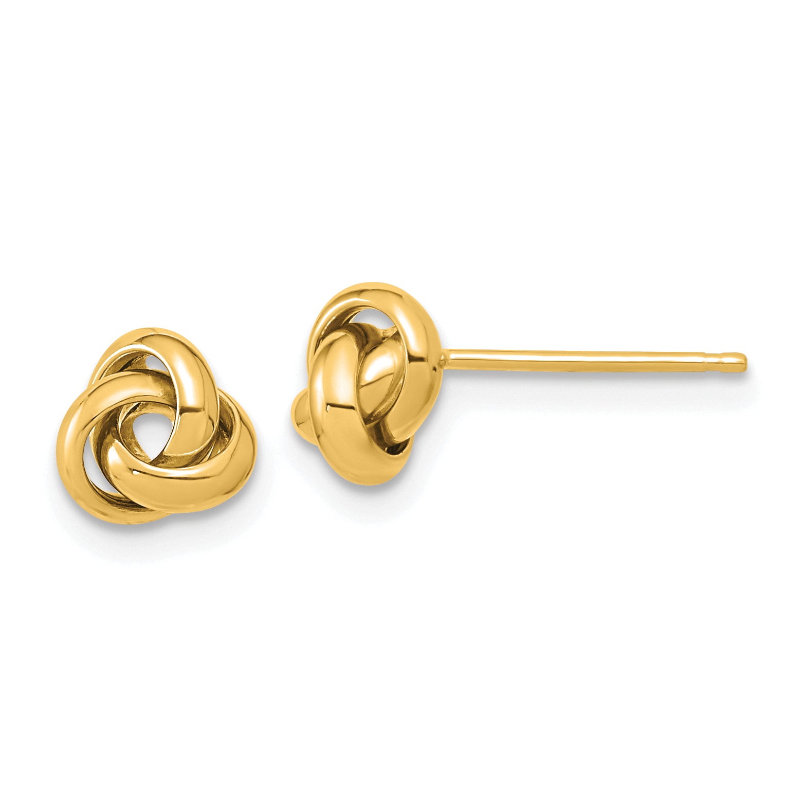 10k Polished Love Knot Post Earrings