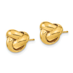 10k Polished Love Knot Post Earrings