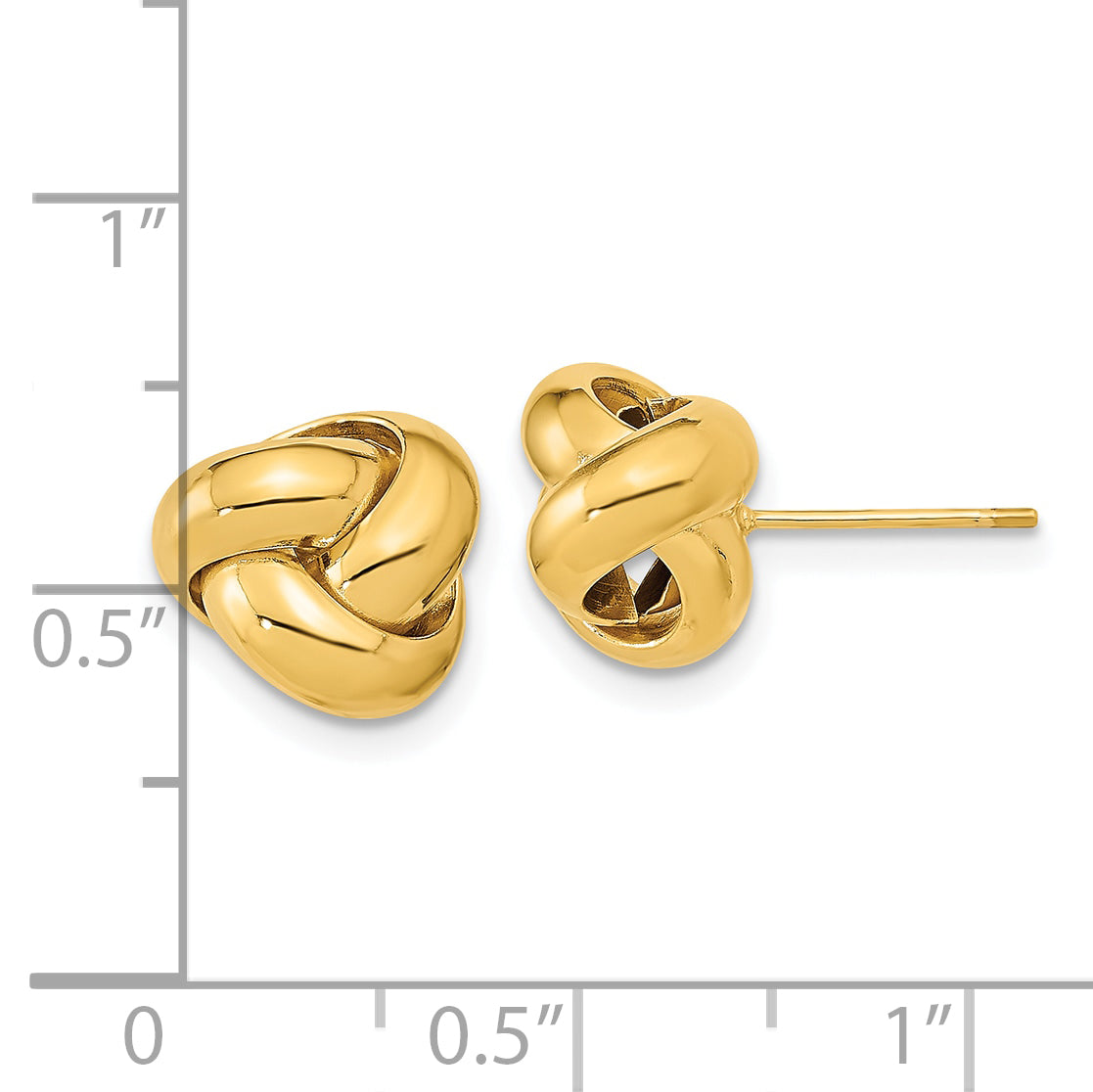 10k Polished Love Knot Post Earrings