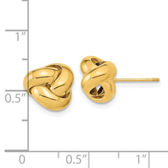 10k Polished Love Knot Post Earrings