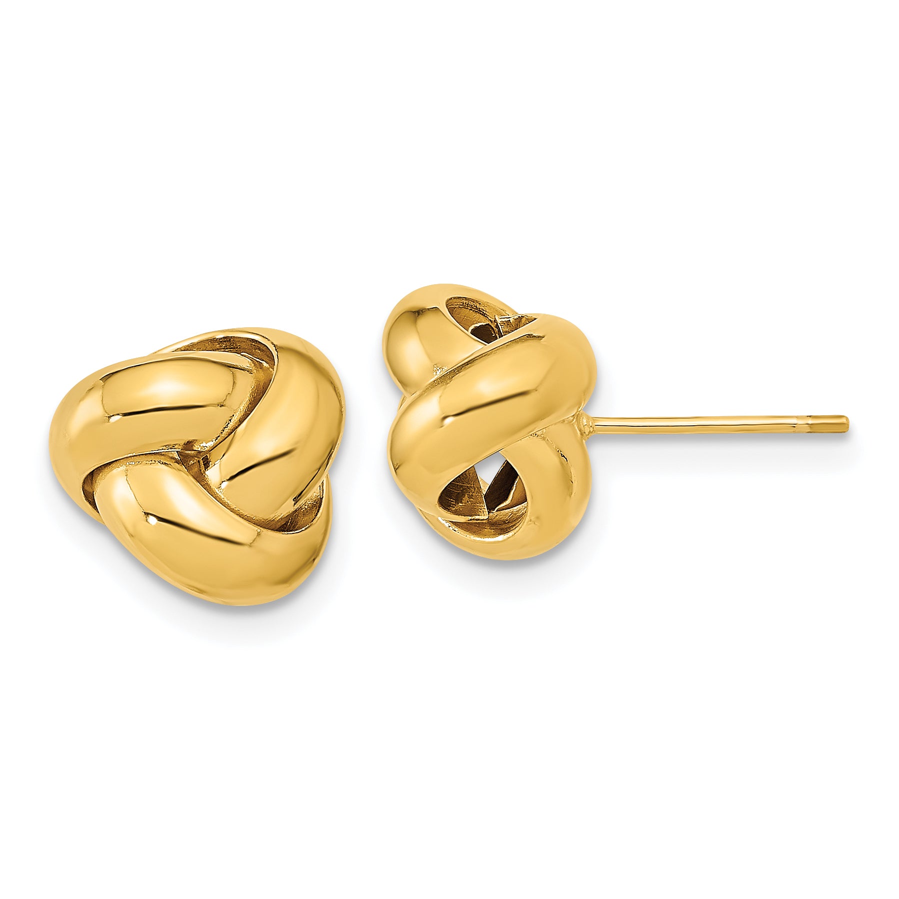 10k Polished Love Knot Post Earrings