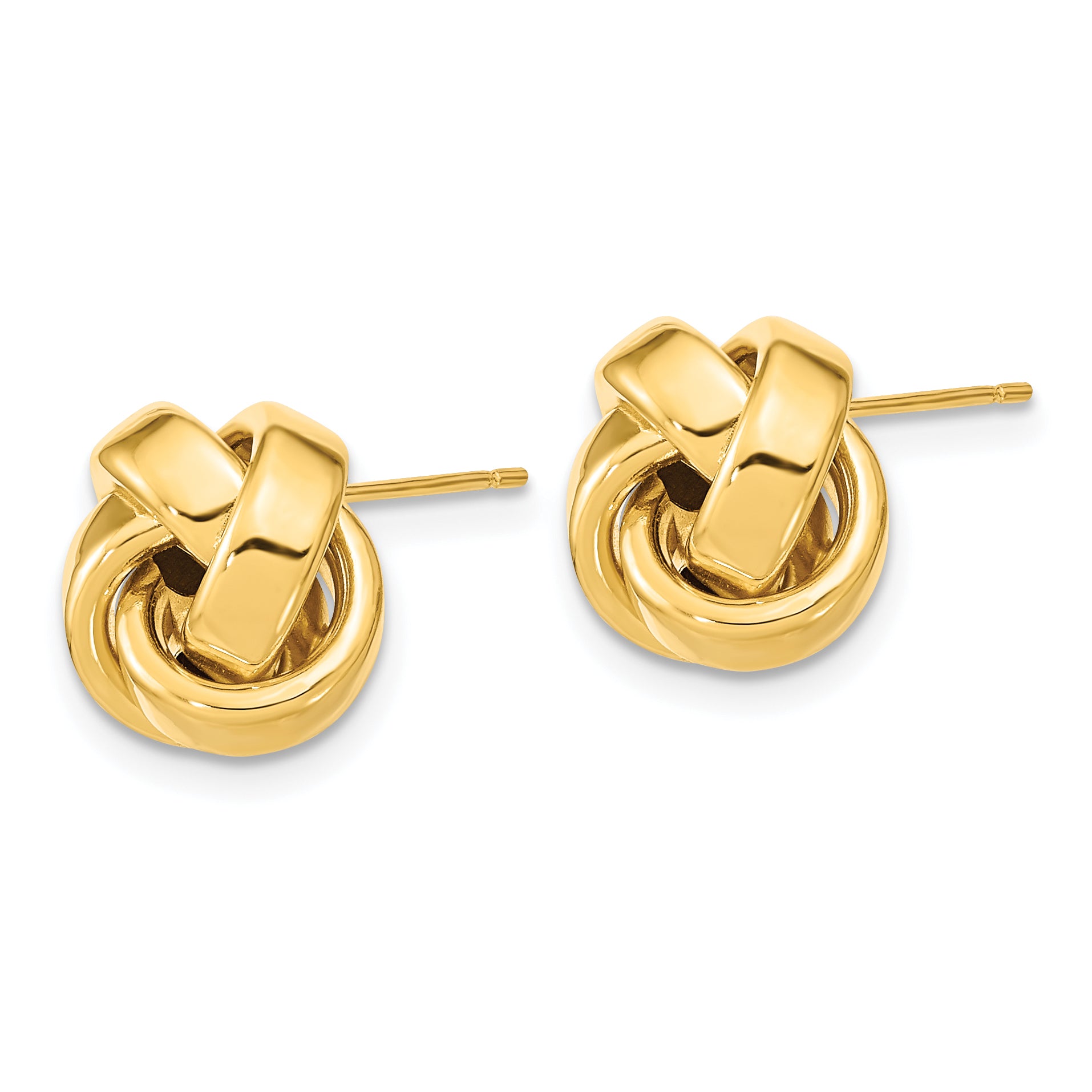 10k Polished Love Knot Post Earrings