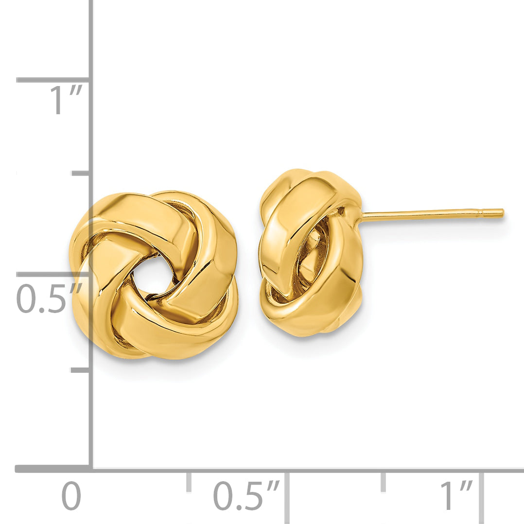 10k Polished Love Knot Post Earrings