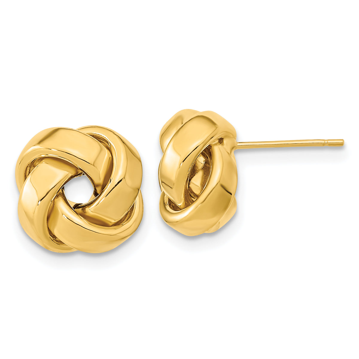 10k Polished Love Knot Post Earrings