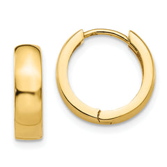 10k Round Hinged Hoop Earrings