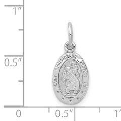 10K White Gold St. Christopher Medal