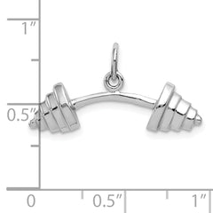 10k White Gold Barbell Charm