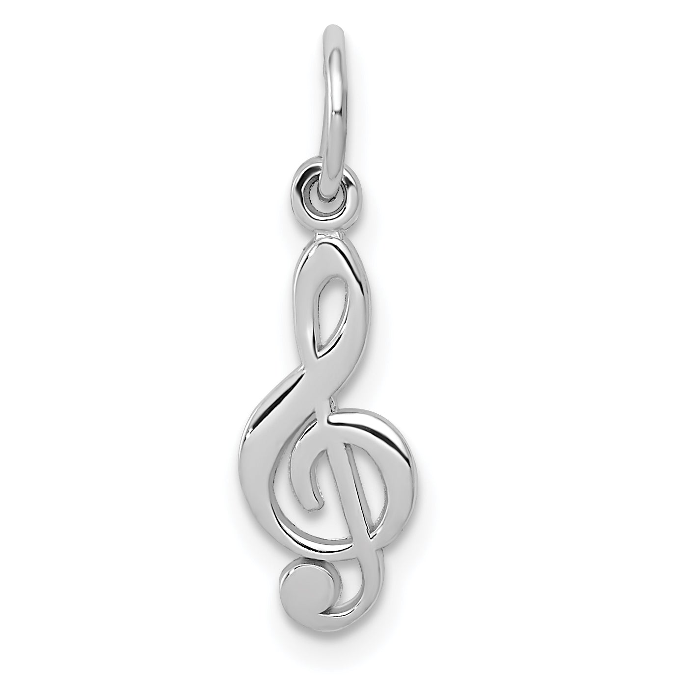 10k White Gold Treble Clef Charm