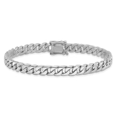 10k WG 6.8mm Hand-polished Flat Beveled Curb Link Bracelet