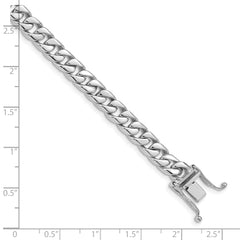 10k WG 6.8mm Hand-polished Flat Beveled Curb Link Bracelet