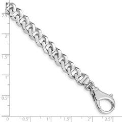 10k WG 8mm Hand-polished Fancy Link Bracelet