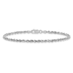 10k White Gold 2.75mm D/C Quadruple Rope Chain