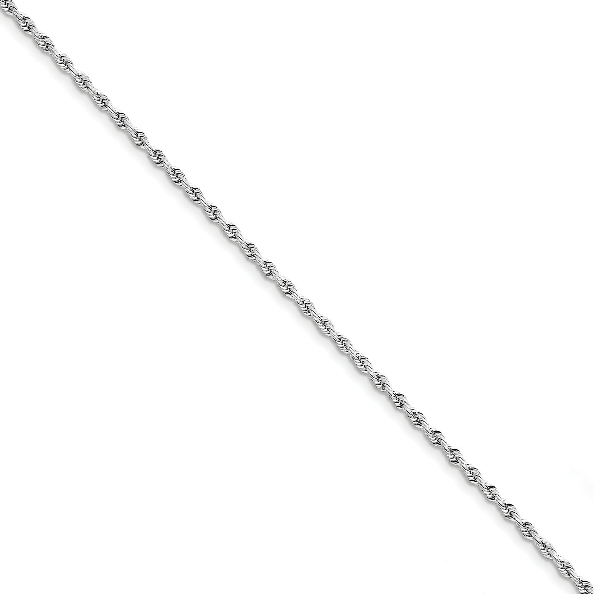 10k White Gold 2.75mm D/C Quadruple Rope Chain