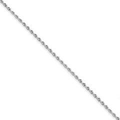 10k White Gold 2.75mm D/C Quadruple Rope Chain