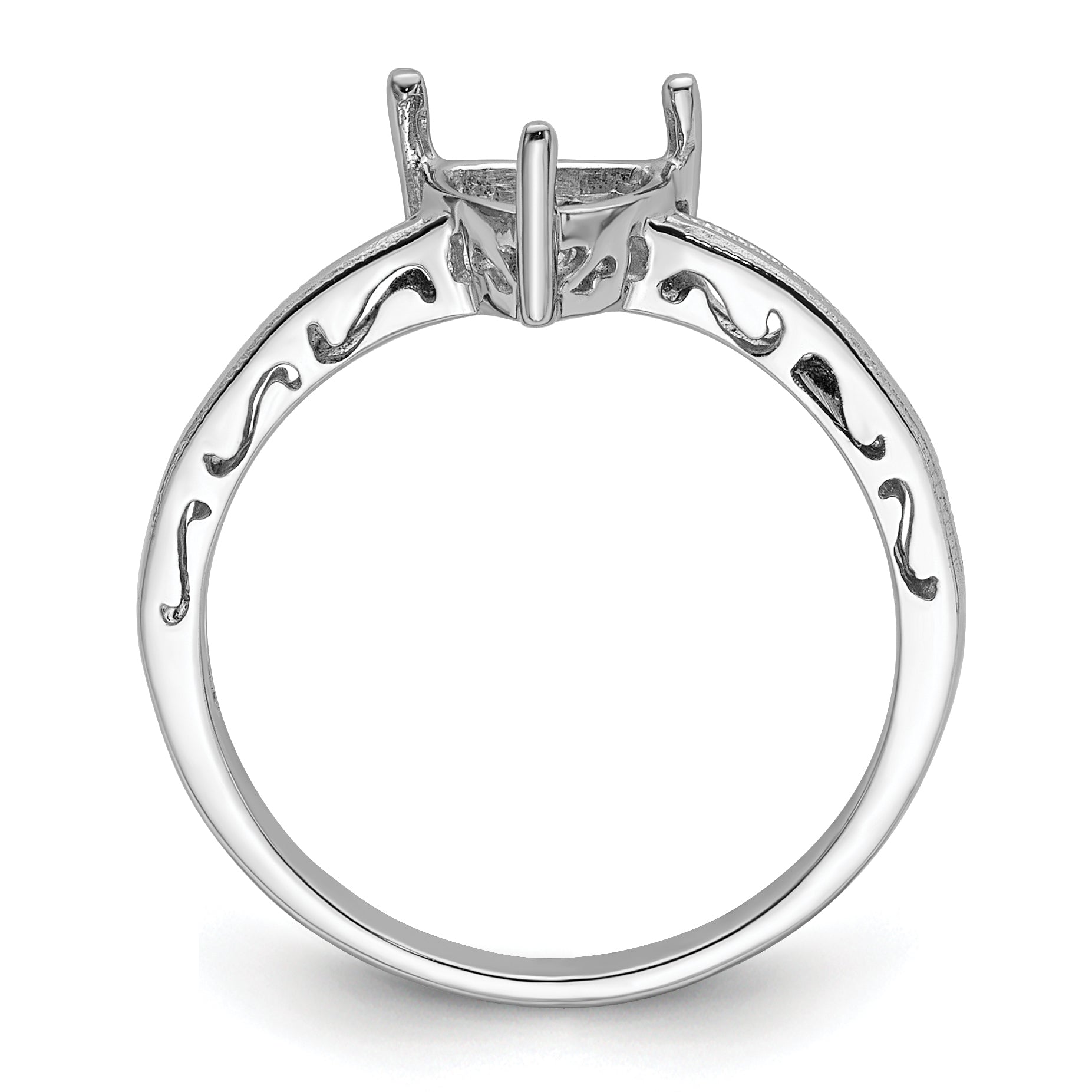 10k White Gold Ladies Ring Mounting