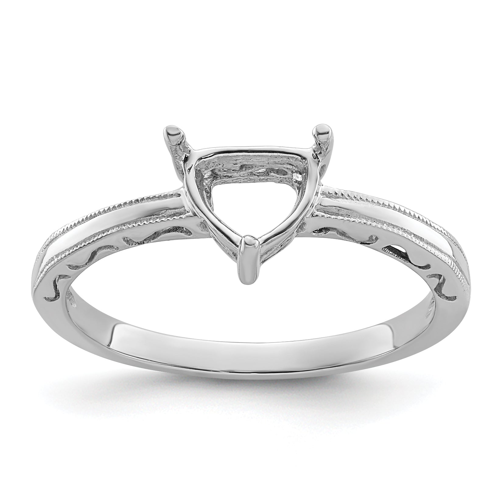 10k White Gold Ladies Ring Mounting