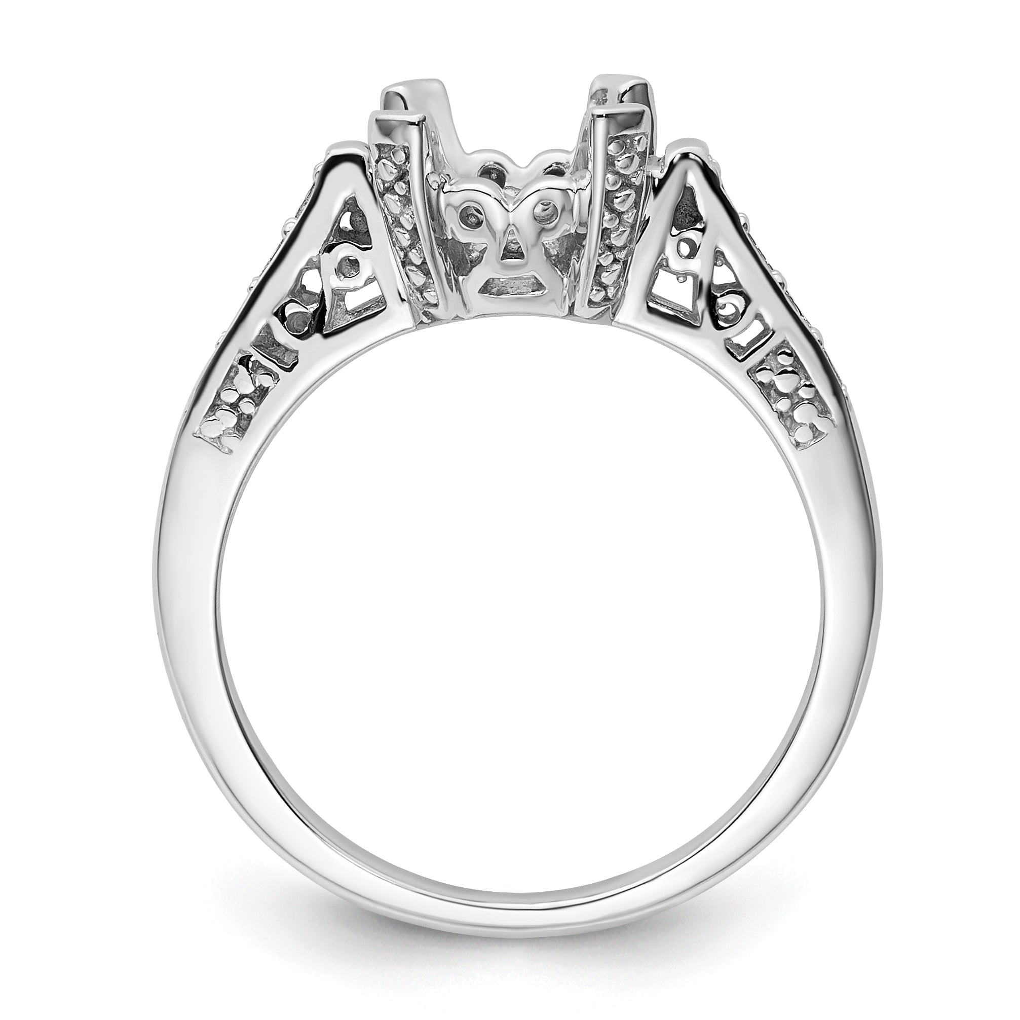 10k White Gold Ladies Ring Mounting