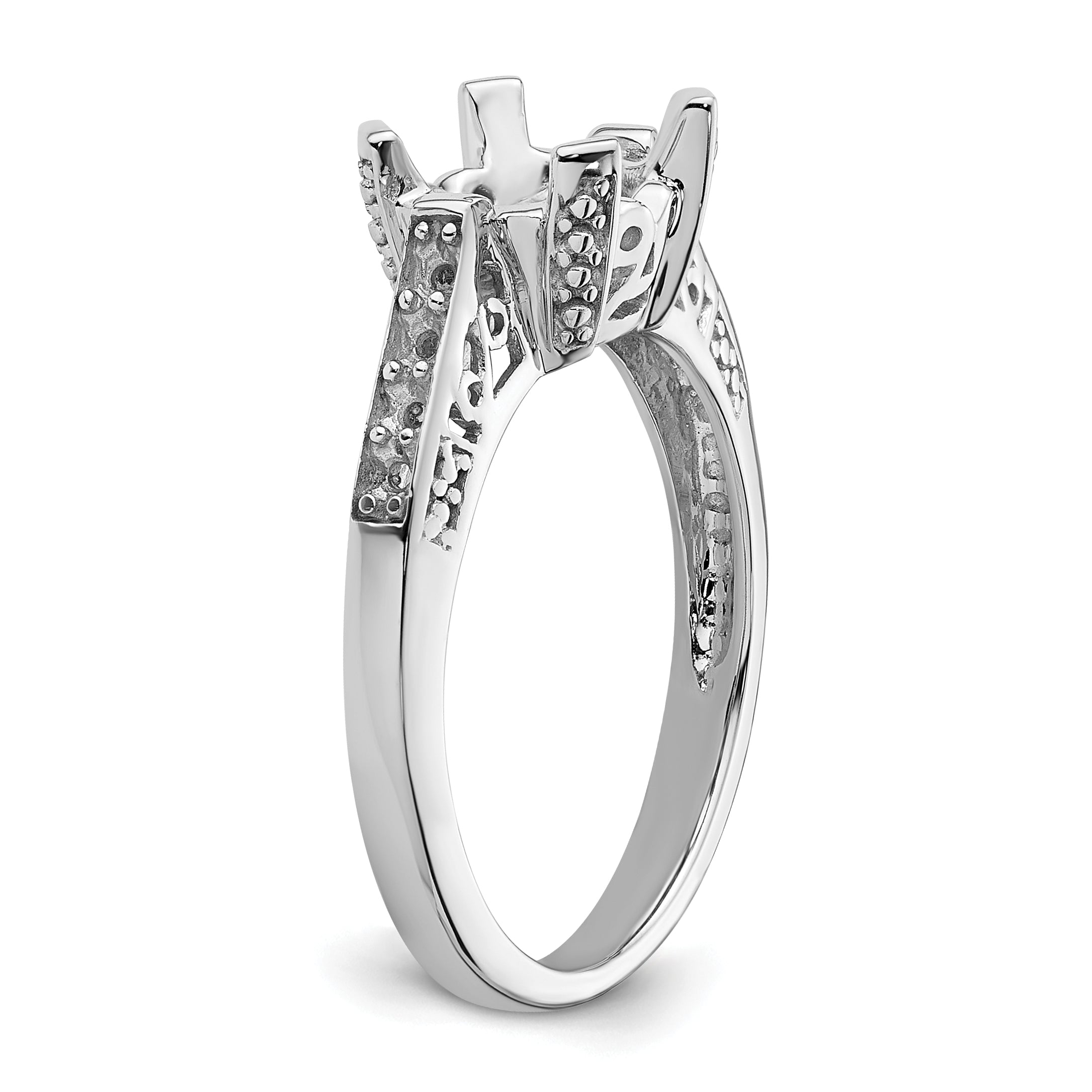 10k White Gold Ladies Ring Mounting