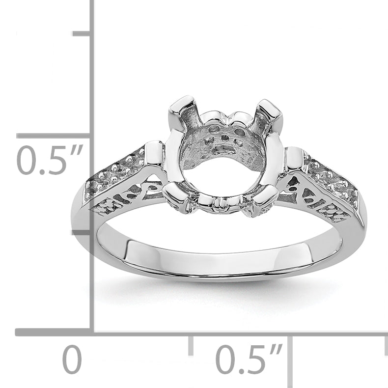 10k White Gold Ladies Ring Mounting