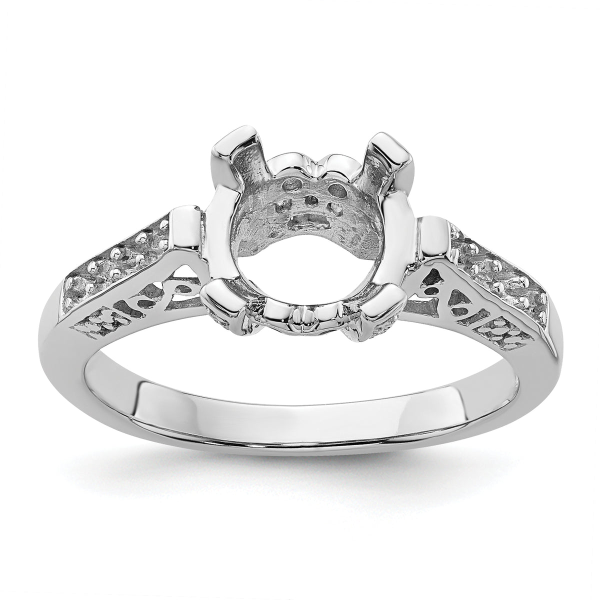 10k White Gold Ladies Ring Mounting