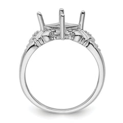 10k White Gold Ladies Ring Mounting