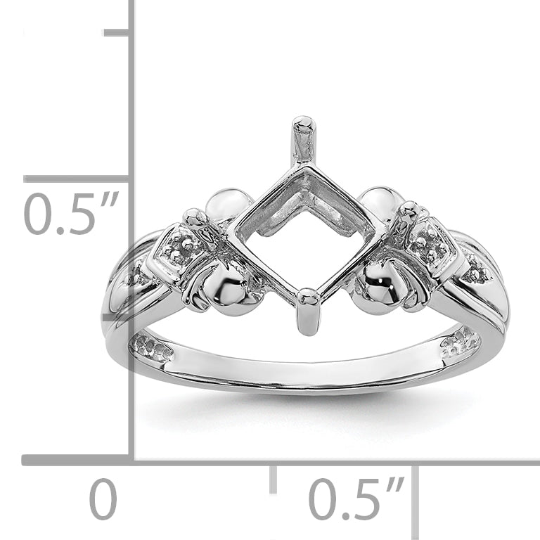 10k White Gold Ladies Ring Mounting