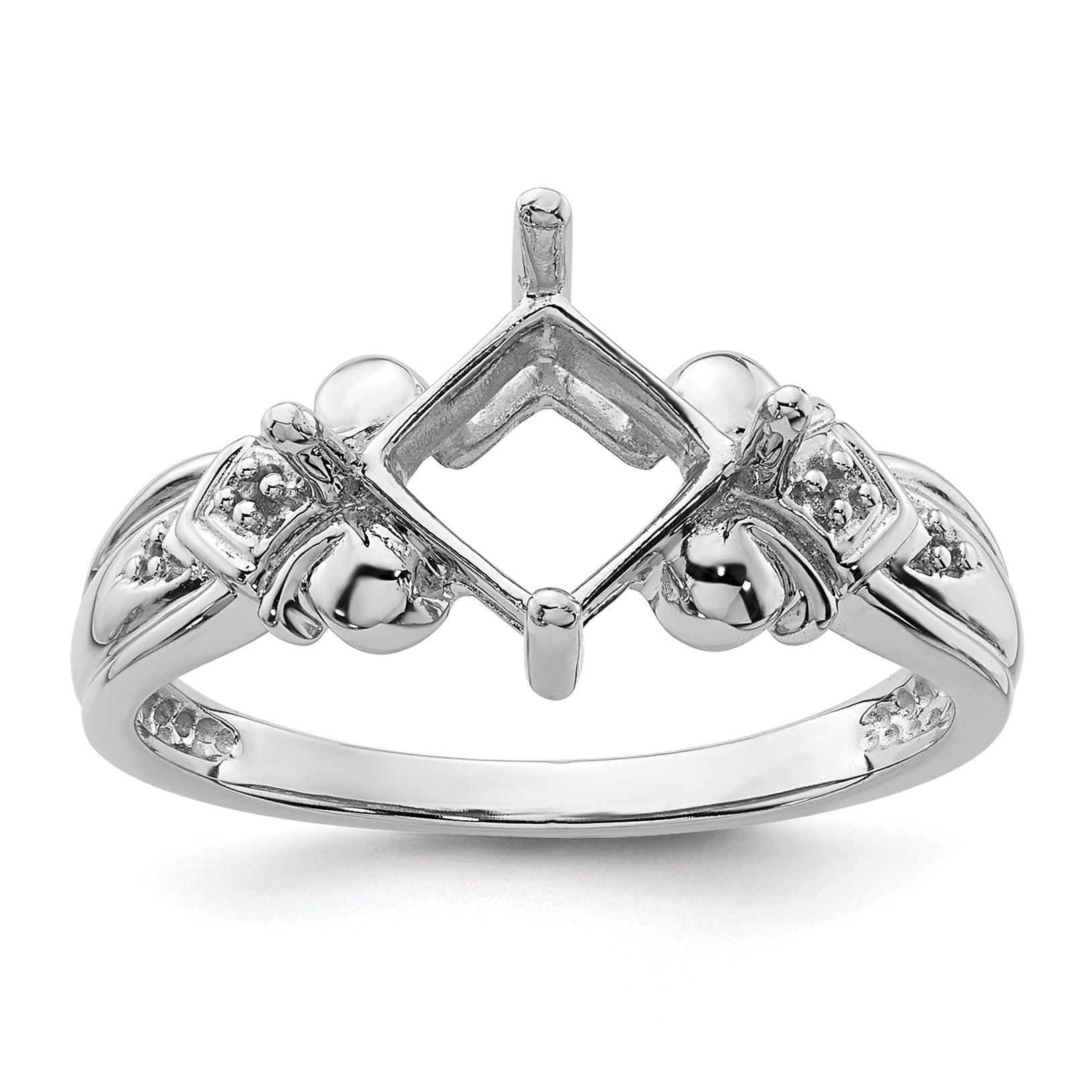 10k White Gold Ladies Ring Mounting