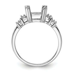 10k White Gold Ladies Ring Mounting