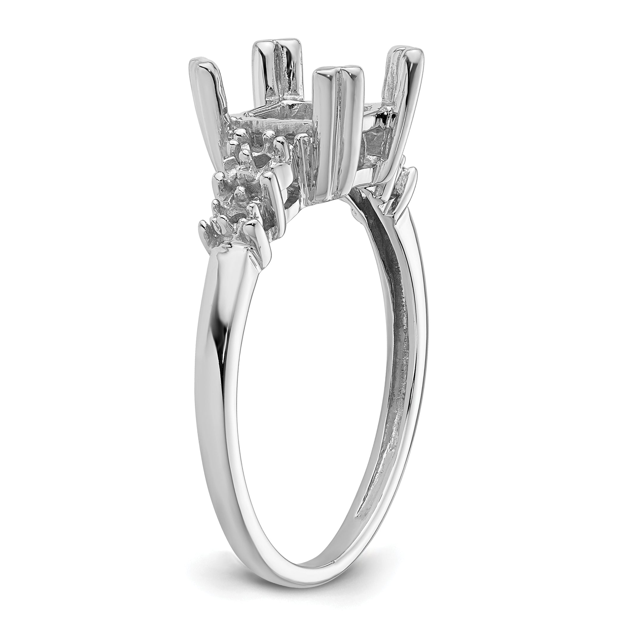 10k White Gold Ladies Ring Mounting