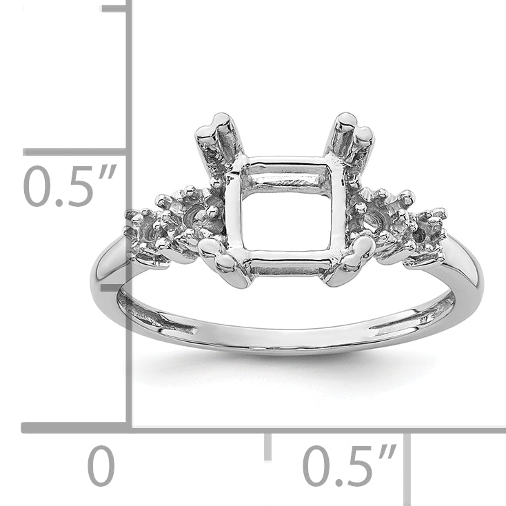 10k White Gold Ladies Ring Mounting