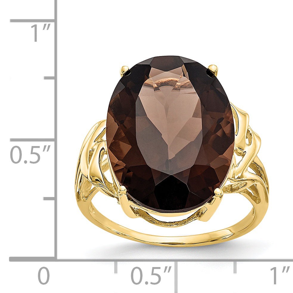 10k Smoky Quartz Ring