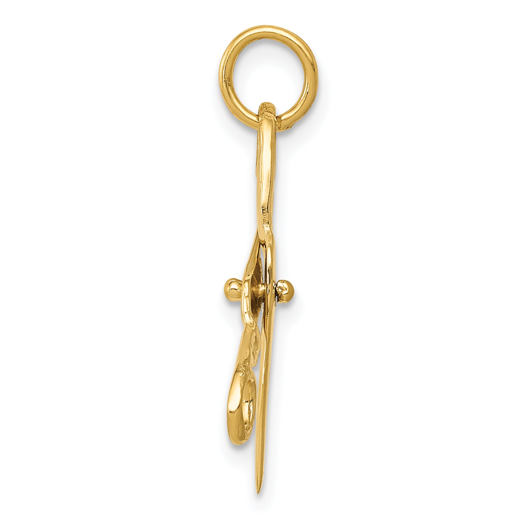 10k Moveable Scissors Charm