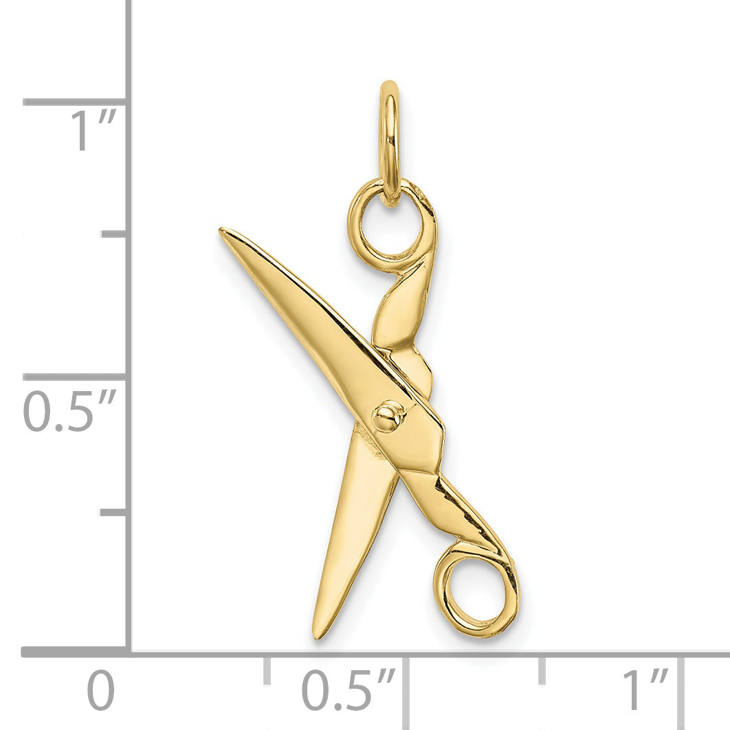 10k Moveable Scissors Charm