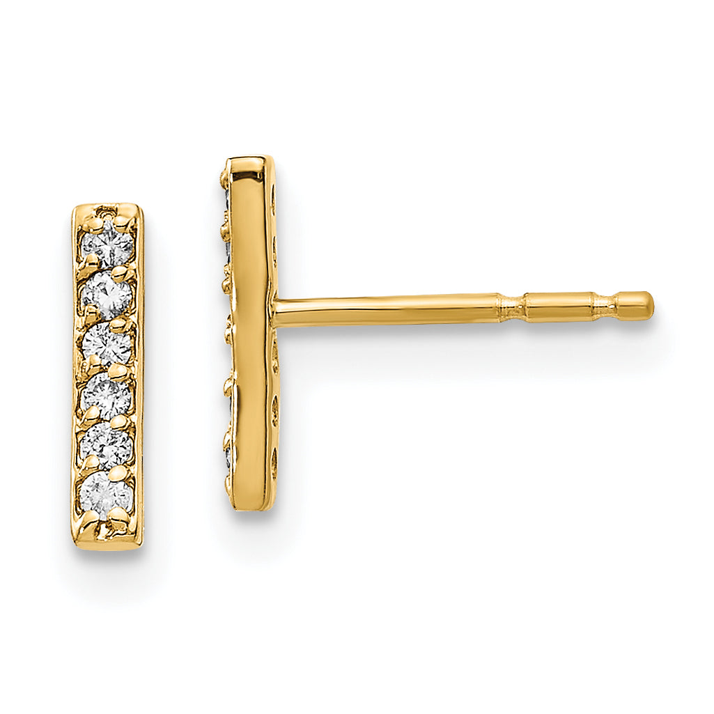 10k Diamond Bar Earrings