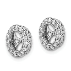 10k White Gold AA Diamond Earring Jacket