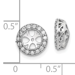 10k White Gold AA Diamond Earring Jacket