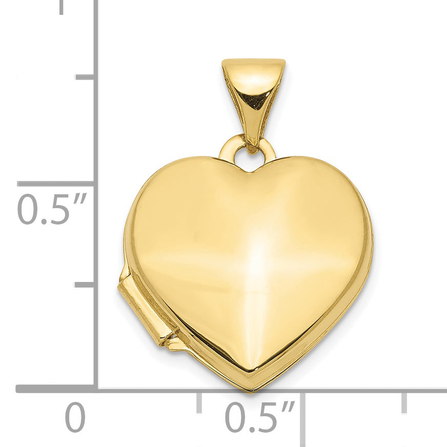 10k Plain Heart Locket