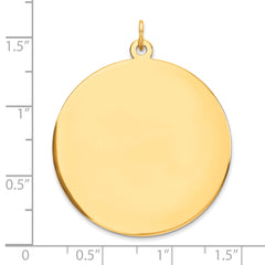 10K Plain .018 Gauge Circular Engravable Disc Charm