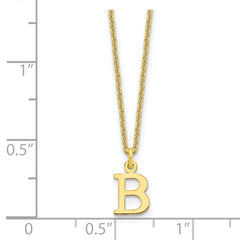 10KY Cutout Letter B Initial Necklace