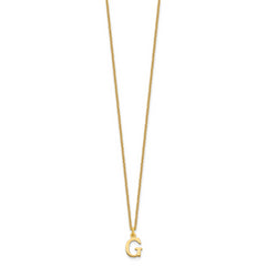 10KY Cutout Letter G Initial Necklace