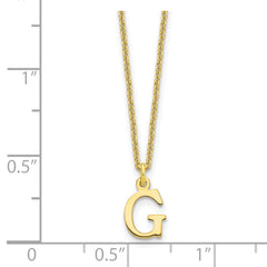 10KY Cutout Letter G Initial Necklace