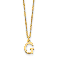 10KY Cutout Letter G Initial Necklace